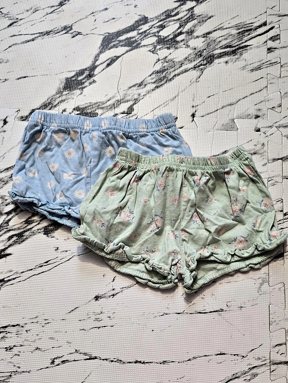 Girls Floral Ruffle Shorts Set - Picture 2 of 2